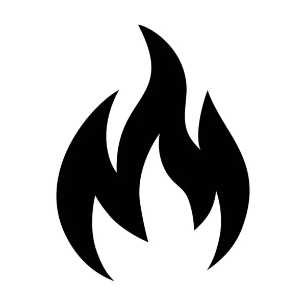 Fire Icon Flame Icon Silhouette Fire — Stock Vector