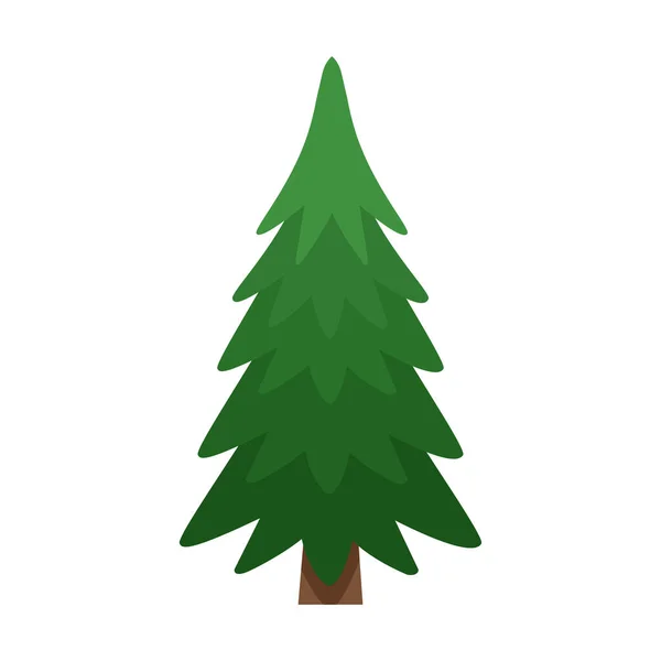 Árvore Natal Ícone Árvore Natal Projeto Plano —  Vetores de Stock