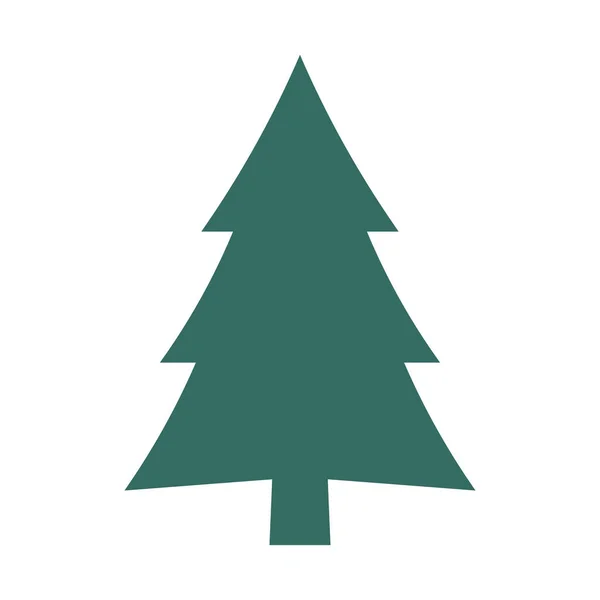 Weihnachtsbaum Weihnachtsbaum Ikone Flache Bauweise — Stockvektor