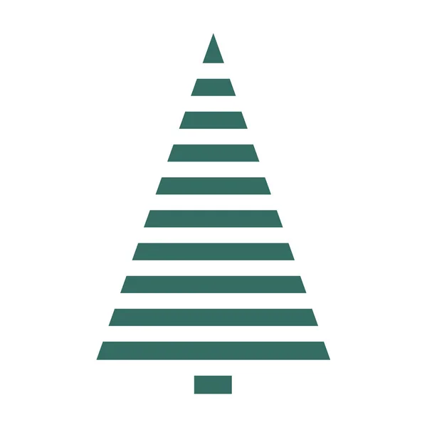 Weihnachtsbaum Weihnachtsbaum Ikone Flache Bauweise — Stockvektor