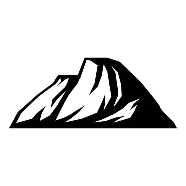 Icône Montagne Symbole Montagne Silhouette — Image vectorielle
