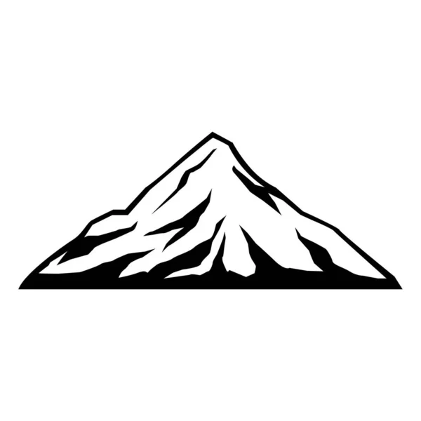 Икона Горы Символ Горы Силуэт — стоковый вектор