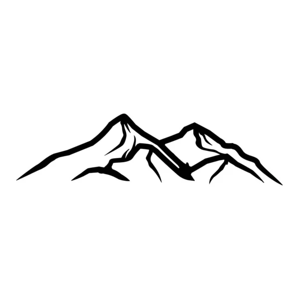 Ikon Gunung Simbol Gunung Siluet - Stok Vektor