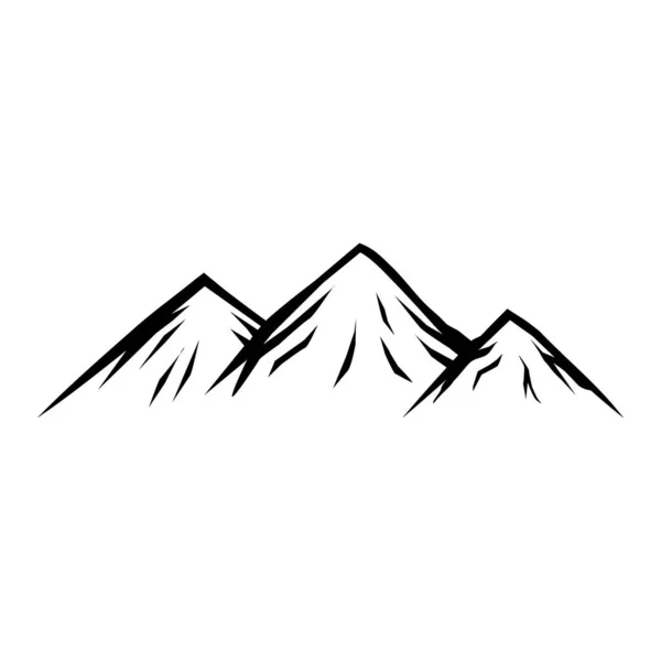 Berg Ikone Bergsymbole Silhouette — Stockvektor