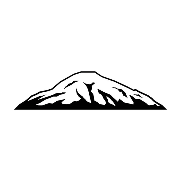 Гірська Ікона Гірський Символ Силует — стоковий вектор