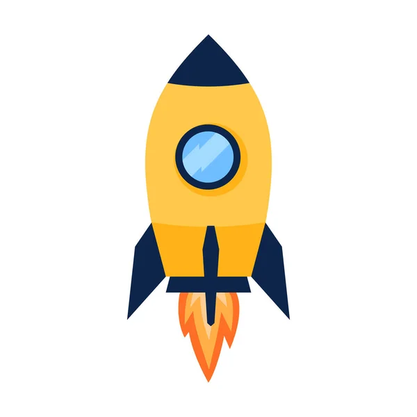 Rocket Icon Rocket Flat Style — Stock Vector