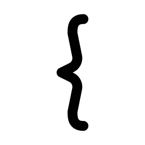 Парадоксальная Икона Чёрный Символ Парентеза — стоковый вектор