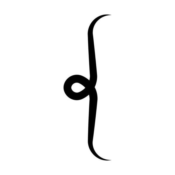 Парадоксальная Икона Чёрный Символ Парентеза — стоковый вектор