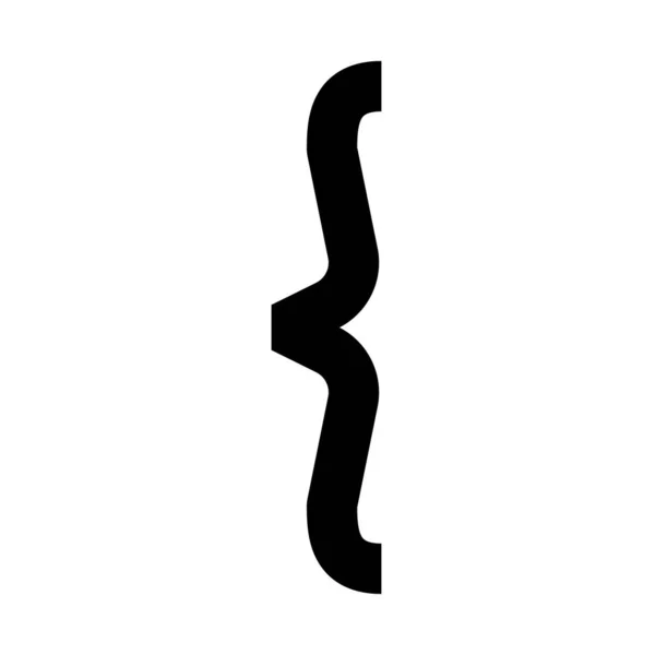 括弧のアイコン 括弧黒の記号 — ストックベクタ