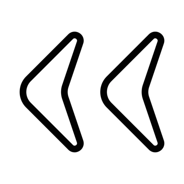 Anführungszeichen Zitat Symbol Linienstil — Stockvektor