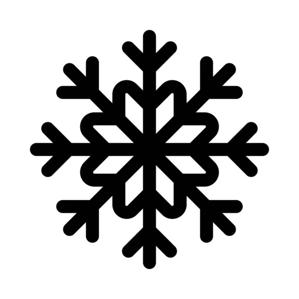 雪花的图标 圣诞装饰 黑色图标 — 图库矢量图片