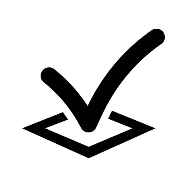 Marca Verificação Ícone Votação — Vetor de Stock