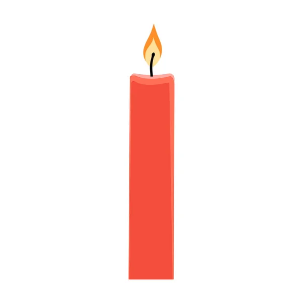 Candle Icon Candle Realistic Flat — Stock Vector
