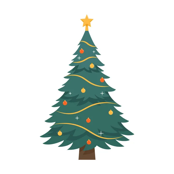 Noel Ağacı Noel Ağacı Ikonu Düz Tasarım Telifsiz Stok Vektörler