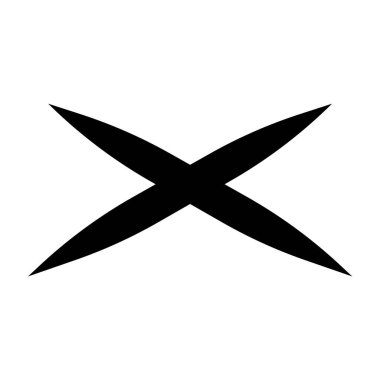 Çapraz. Çapraz simge.