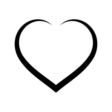 Kalp ikonu. Vektör simgesi