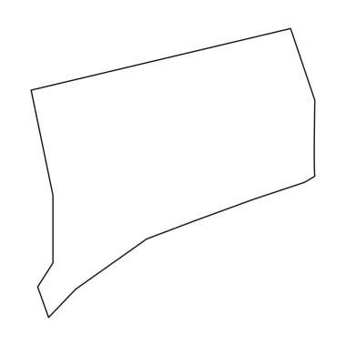 Connecticut haritası. Connecticut tarzı doğrusal. doğrusal simge