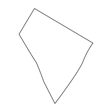 Kolombiya Bölgesi haritası. Columbia bölgesinin doğrusal tarzı. doğrusal simge