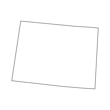 Colorado haritası. Colorado doğrusal tarzı. doğrusal simge