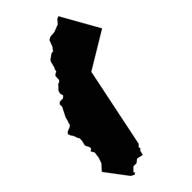 Kaliforniya haritası. California silueti. Harita simgesi