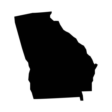 Georgia haritası. Georgia silueti. Harita simgesi