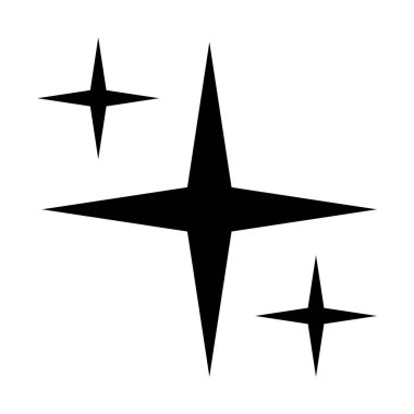 Simgeyi parlat. Temiz yıldız. Parıldayan yıldız. Element dekorasyonu