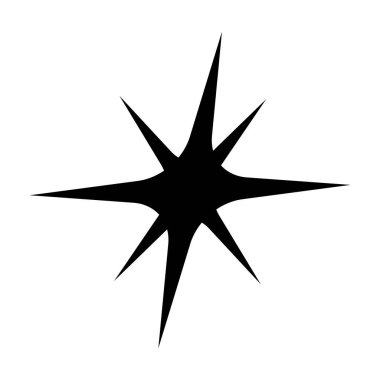 Simgeyi parlat. Temiz yıldız. Parıldayan yıldız. Element dekorasyonu