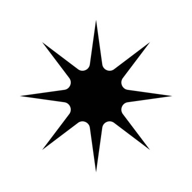 Simgeyi parlat. Temiz yıldız. Parıldayan yıldız. Element dekorasyonu