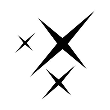 Simgeyi parlat. Temiz yıldız. Parıldayan yıldız. Element dekorasyonu