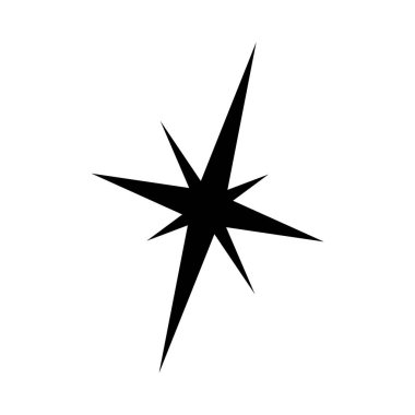 Simgeyi parlat. Temiz yıldız. Parıldayan yıldız. Element dekorasyonu