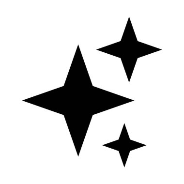 Simgeyi parlat. Temiz yıldız. Parıldayan yıldız. Element dekorasyonu