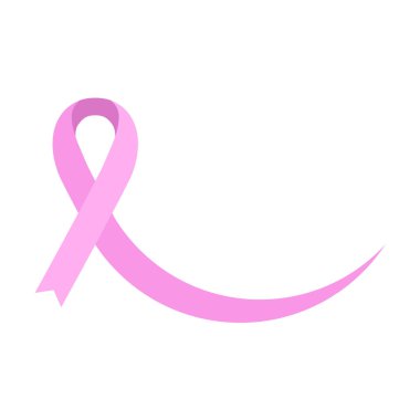 Kanser kurdelesi. Farkındalık sembolü. Gerçekçi stil