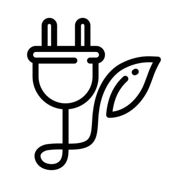 Enerji Simgesi. Yaprak simgesi. Doğrusal sembol