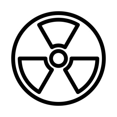 Nükleer sembol. Radyoaktif ikon. Doğrusal simge