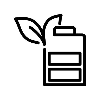 Eko enerji ikonu. Doğrusal sembol