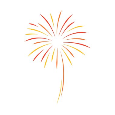 Havai fişek patlaması. Düz biçim