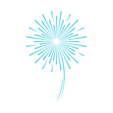 Mor Havai fişek Kompozisyonu. Vektör