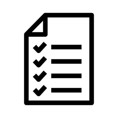 Kontrol listesi simgesi. Doğrusal sembol