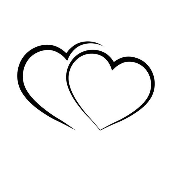 Икона Сердца Стиль Линии — стоковый вектор