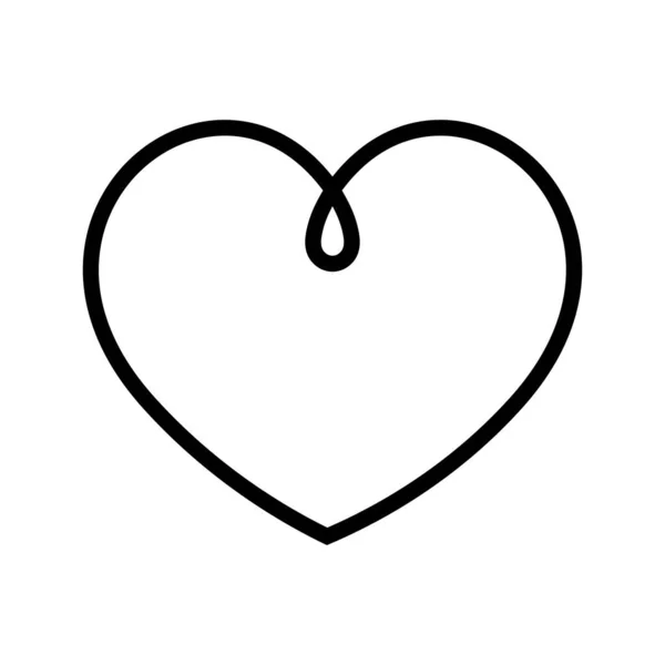 Икона Сердца Линейный Стиль — стоковый вектор