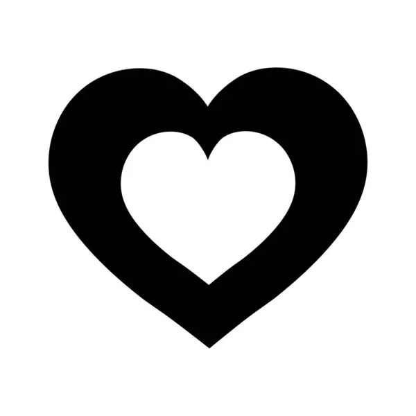 Икона Сердца Линейный Стиль Смелый — стоковый вектор