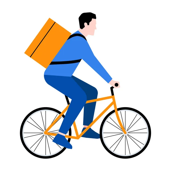 Delivery Driver Bicycle Delivery Icon — Stock Vector