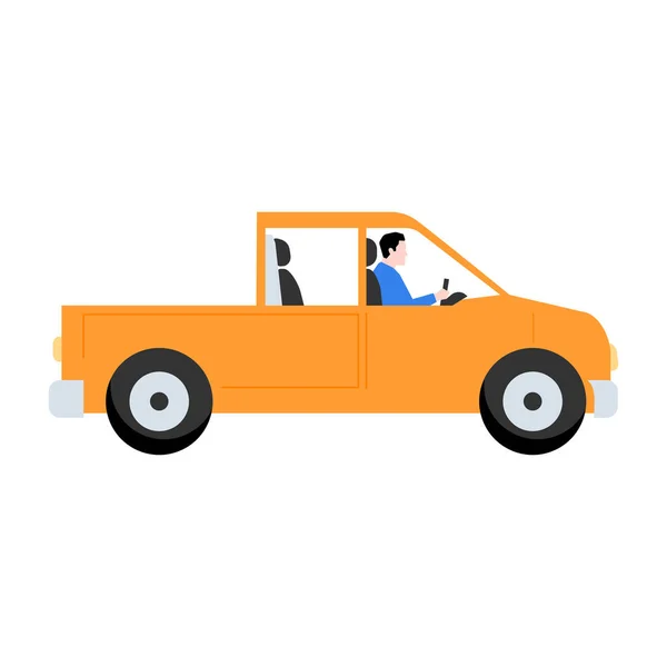 Chauffeur Cargaison Icône Livraison Icône Voiture — Image vectorielle