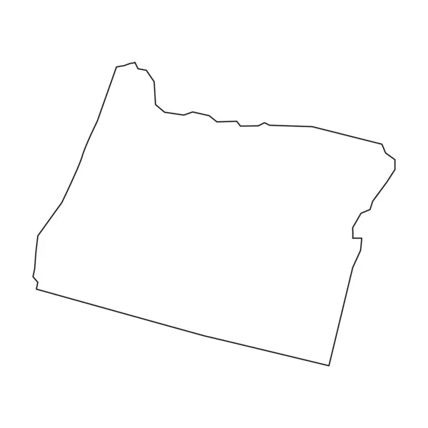Oregon Térkép Oregon Lineáris Stílus Lineáris Ikon — Stock Vector
