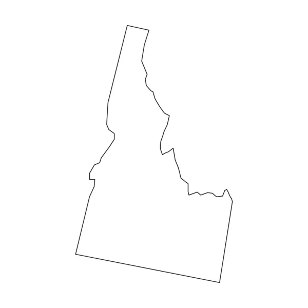 Карта Айдахо Лінійний Стиль Айдахо Лінійна Ікона — стоковий вектор