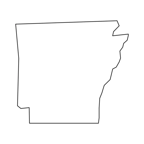 Mappa Dell Arkansas Stile Lineare Arkansas Icona Lineare — Vettoriale Stock