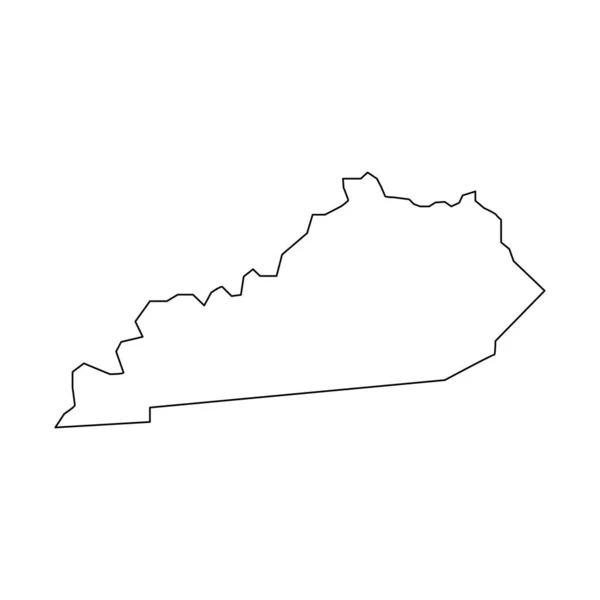 肯塔基州地图 肯塔基州线性风格 线形图标 — 图库矢量图片