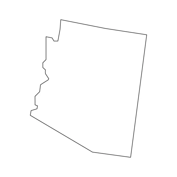 亚利桑那州地图 亚利桑那州的线性风格 线形图标 — 图库矢量图片