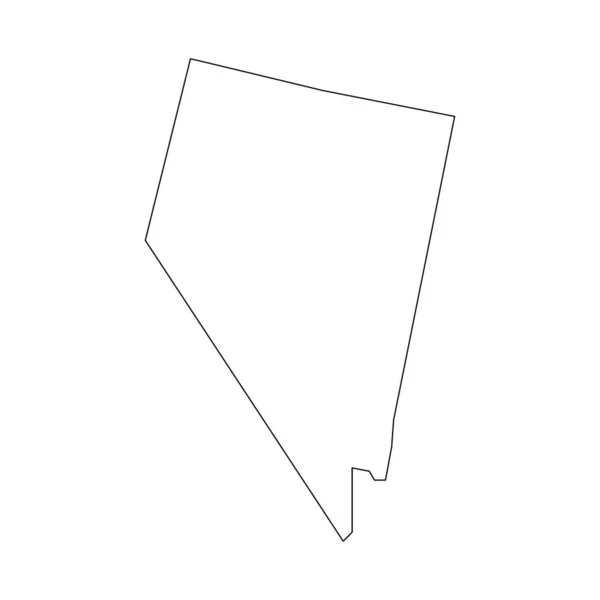 Mappa Del Nevada Stile Lineare Nevada Icona Lineare — Vettoriale Stock