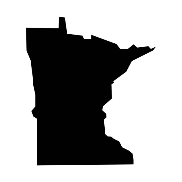 Minnesota Térkép Minnesota Sziluett Térkép Ikon — Stock Vector